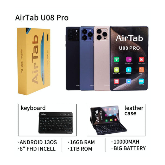 تابلت AirTab U08 Pro | شاشة Retina 8” + رام 16GB + ذاكرة 1TB | أداء جبار وسعر مميز