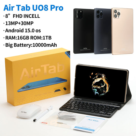 تابلت AirTab U08 Pro | شاشة Retina ‏8” + رام ‏16GB + ذاكرة ‏1TB | أداء جبار وسعر مميز